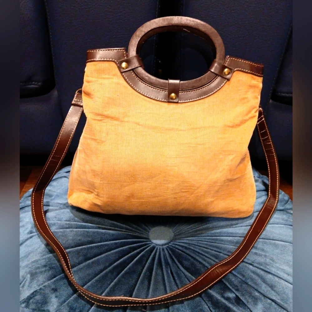 Y2K Relic Tan and Brown Tote Bag